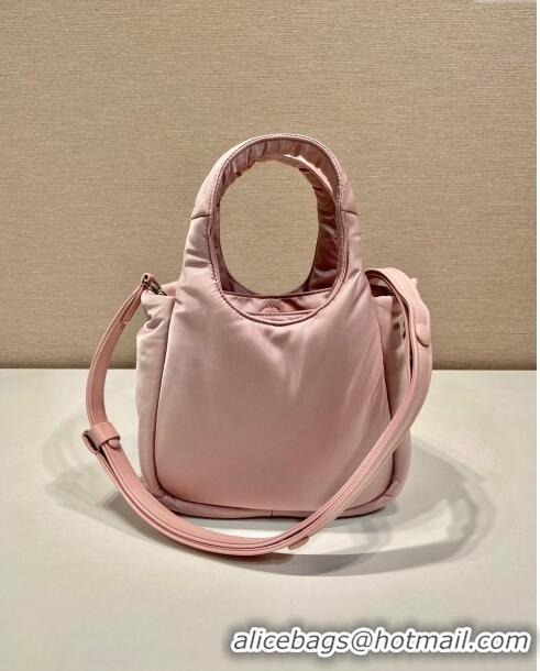 Luxury Discount Prada Soft Padded Re-Nylon Mini Bag 1BA359 Pink 2023