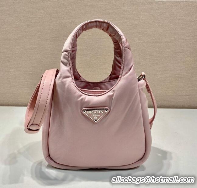 Luxury Discount Prada Soft Padded Re-Nylon Mini Bag 1BA359 Pink 2023