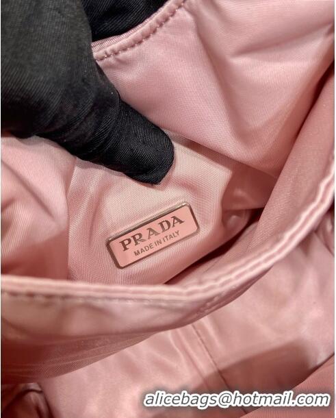 Luxury Discount Prada Soft Padded Re-Nylon Mini Bag 1BA359 Pink 2023