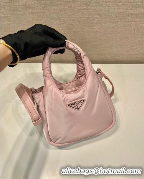 Luxury Discount Prada Soft Padded Re-Nylon Mini Bag 1BA359 Pink 2023