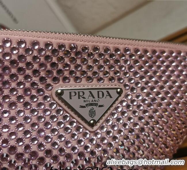 Grade Design Prada Triangle Crystal Mini Bag 1BC190 Pink 2023