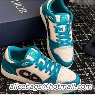 Duplicate Dior B57 Low-Top Sneakers in Calfskin with Oblique Jacquard CD Blue 905014