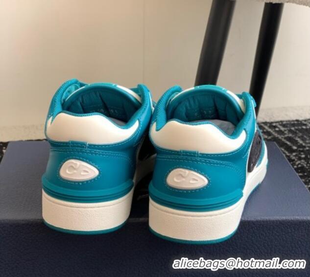 Duplicate Dior B57 Low-Top Sneakers in Calfskin with Oblique Jacquard CD Blue 905014