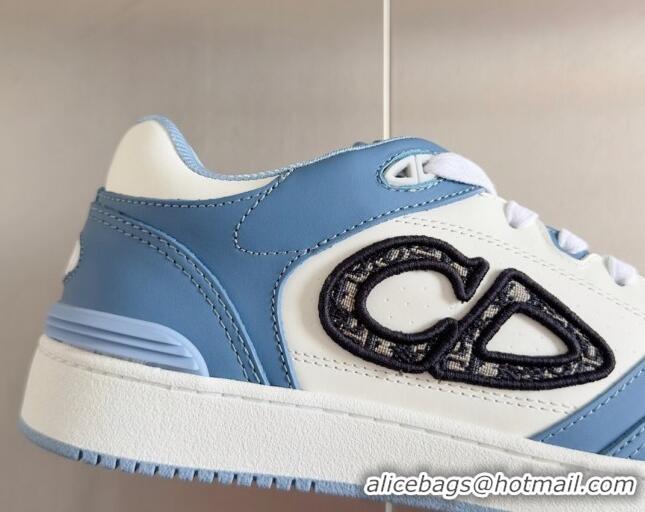 Durable Dior B57 Low-Top Sneakers in Calfskin with Oblique Jacquard CD Light Blue 905019