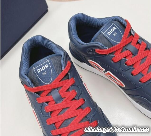 Top Design DIOR AND STONE ISLAND B57 Low-Top Sneakers in Smooth Calfskin Dark Blue 905017