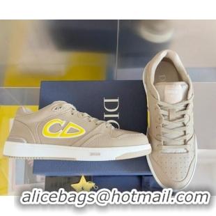 Popular Style DIOR AND STONE ISLAND B57 Low-Top Sneakers in Smooth Calfskin Beige 905018