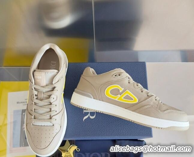 Popular Style DIOR AND STONE ISLAND B57 Low-Top Sneakers in Smooth Calfskin Beige 905018