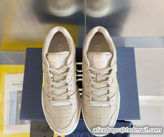 Popular Style DIOR AND STONE ISLAND B57 Low-Top Sneakers in Smooth Calfskin Beige 905018