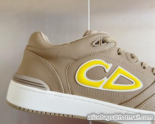 Popular Style DIOR AND STONE ISLAND B57 Low-Top Sneakers in Smooth Calfskin Beige 905018