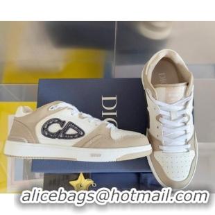 1:1 aaaaa Dior B57 Low-Top Sneakers in Calfskin with Oblique Jacquard CD Beige 905020