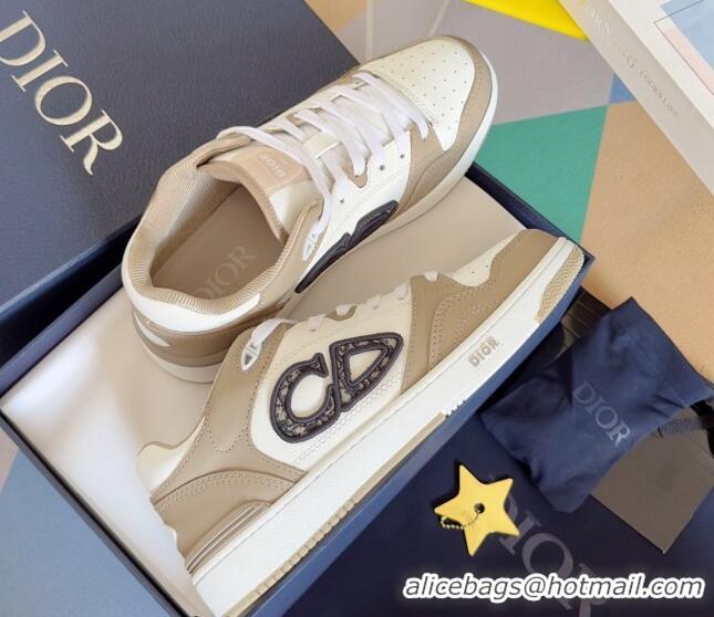 1:1 aaaaa Dior B57 Low-Top Sneakers in Calfskin with Oblique Jacquard CD Beige 905020