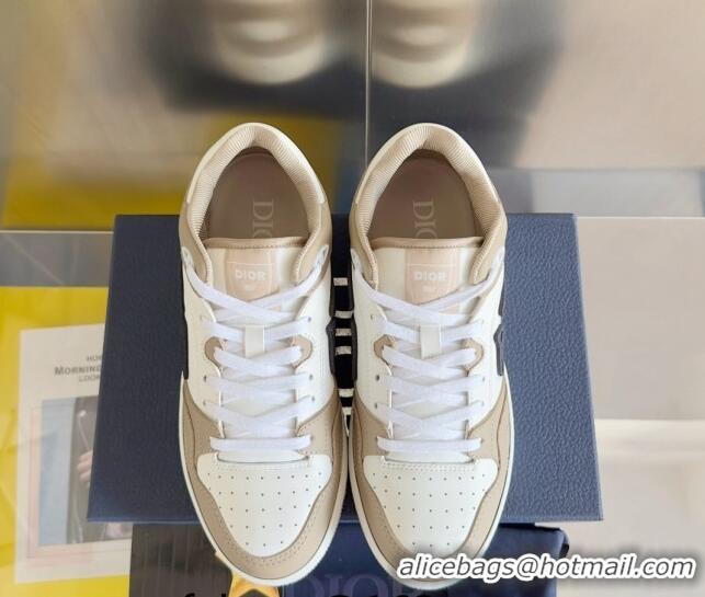 1:1 aaaaa Dior B57 Low-Top Sneakers in Calfskin with Oblique Jacquard CD Beige 905020