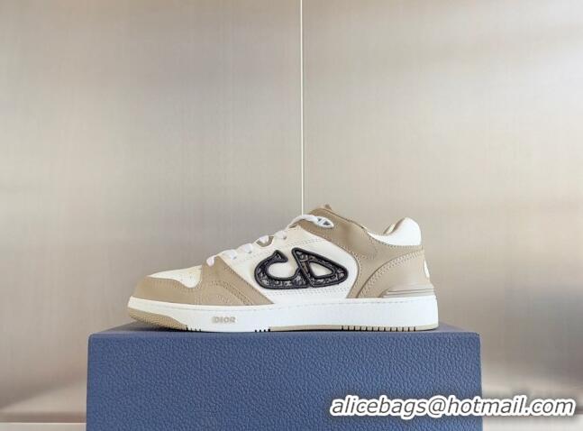 1:1 aaaaa Dior B57 Low-Top Sneakers in Calfskin with Oblique Jacquard CD Beige 905020