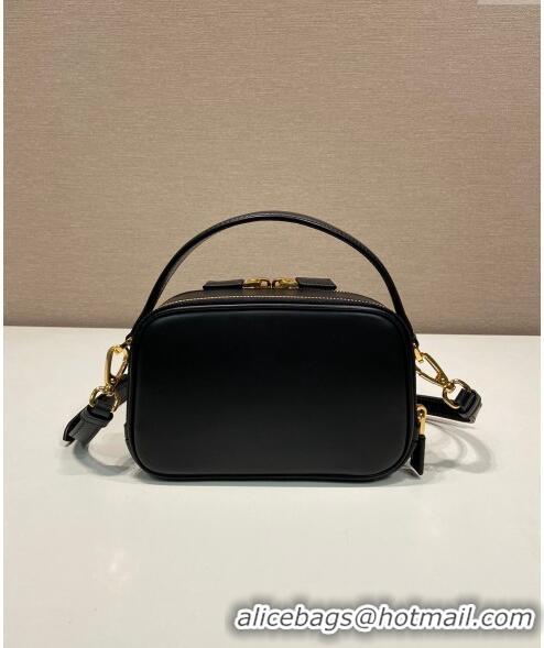 Hot Sell Cheap Prada Odette leather mini-bag 1BH203 Black 2023