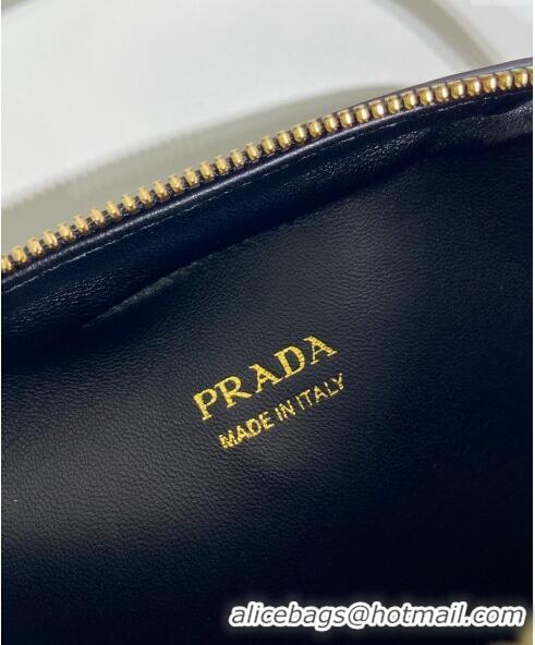 Hot Sell Cheap Prada Odette leather mini-bag 1BH203 Black 2023