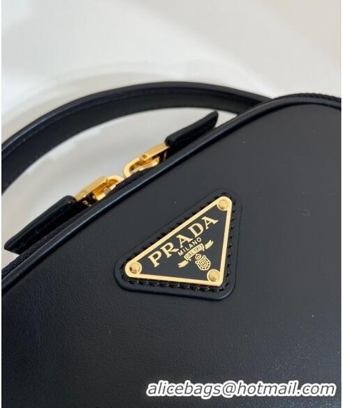 Hot Sell Cheap Prada Odette leather mini-bag 1BH203 Black 2023