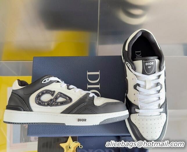 1:1 Dior B57 Low-Top Sneakers in Calfskin with Oblique Jacquard CD Black 905021