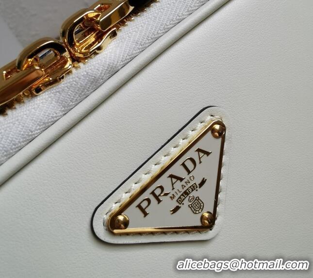 Luxurious Grade Prada Odette leather mini-bag 1BH203 White 2023