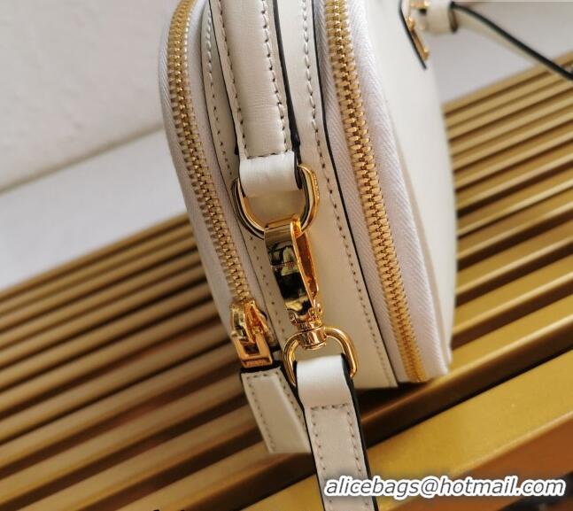 Luxurious Grade Prada Odette leather mini-bag 1BH203 White 2023