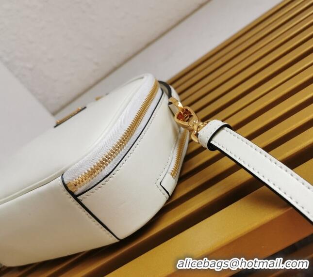 Luxurious Grade Prada Odette leather mini-bag 1BH203 White 2023