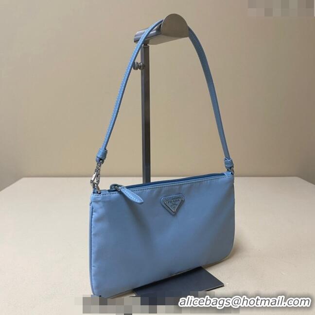 Most Popular Prada Re-Nylon mini bag 1NI545 Light Blue 2023