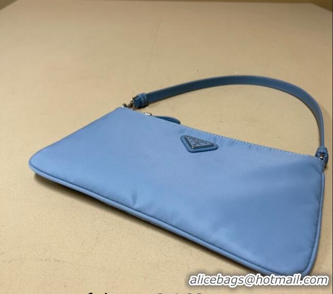 Most Popular Prada Re-Nylon mini bag 1NI545 Light Blue 2023