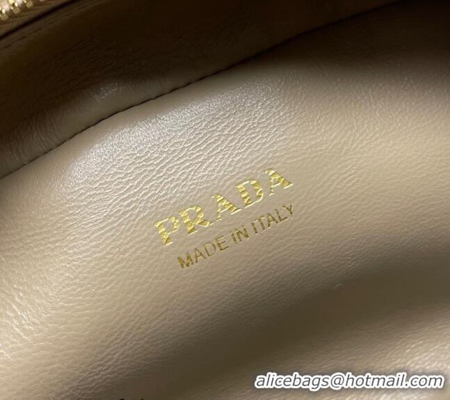 Low Cost Prada Odette shearling mini-bag 1BH208 Beige 2023