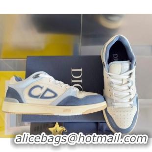 Modern Dior B57 Low-Top Sneakers in CD Calfskin Leather Light Blue 905024