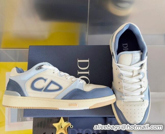 Modern Dior B57 Low-Top Sneakers in CD Calfskin Leather Light Blue 905024