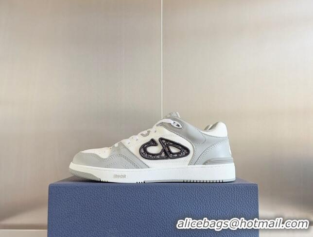 Good Product Dior B57 Low-Top Sneakers in Calfskin with Oblique Jacquard CD Light Grey 905025