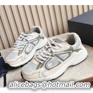 Buy Discount Dior B30 Sneakers in CD Mesh and Technical Fabric White/Grey 905029