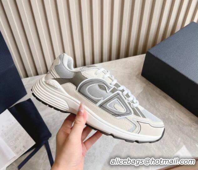 Buy Discount Dior B30 Sneakers in CD Mesh and Technical Fabric White/Grey 905029