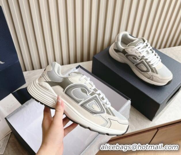 Buy Discount Dior B30 Sneakers in CD Mesh and Technical Fabric White/Grey 905029