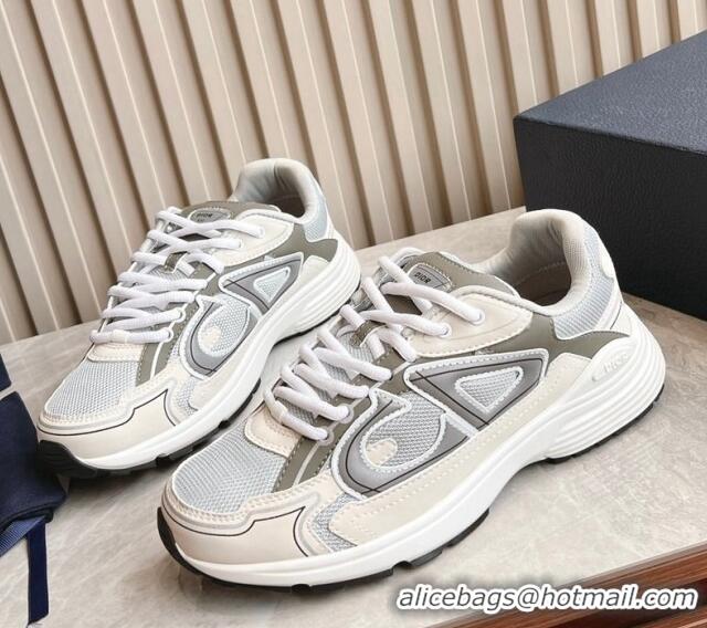 Buy Discount Dior B30 Sneakers in CD Mesh and Technical Fabric White/Grey 905029