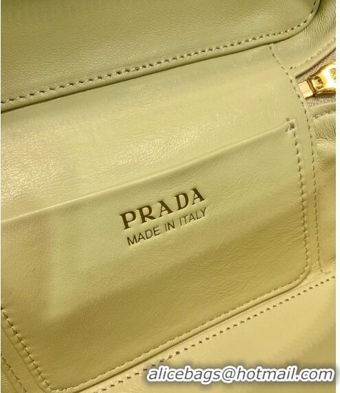 Good Looking Prada Mini Bag in Ostrich Embossed Leather 1BH202 Yellow 2024