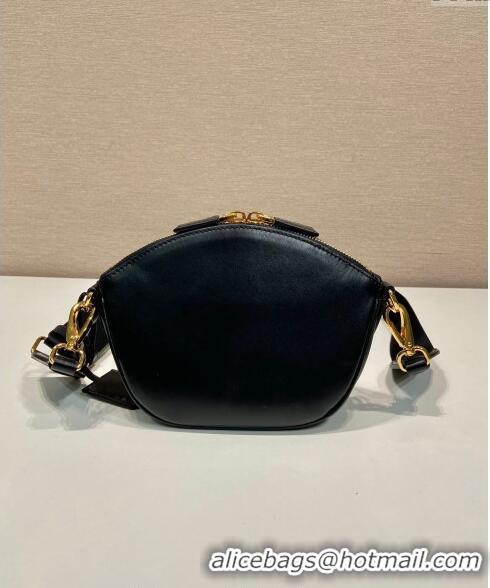 Top Grade Prada Leather mini shoulder bag 1BH212 Black 2024