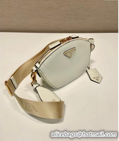 Grade Quality Prada Leather mini shoulder bag 1BH212 White 2024