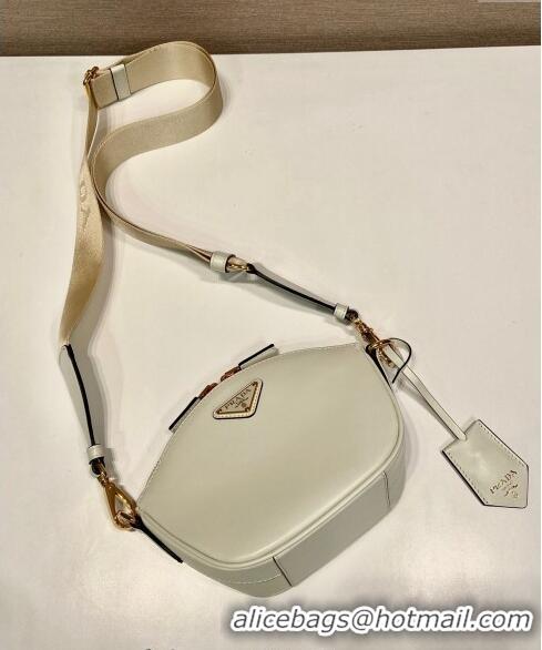 Grade Quality Prada Leather mini shoulder bag 1BH212 White 2024