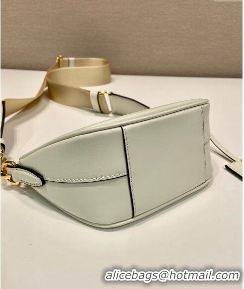 Grade Quality Prada Leather mini shoulder bag 1BH212 White 2024