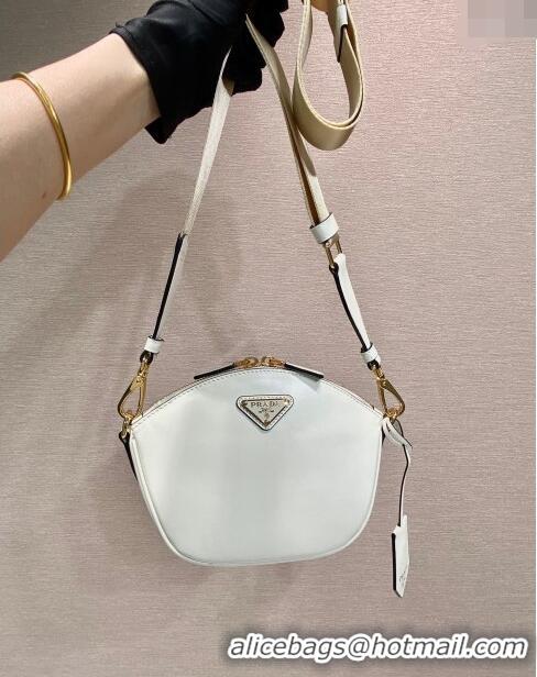 Grade Quality Prada Leather mini shoulder bag 1BH212 White 2024