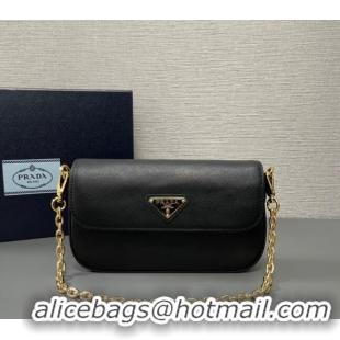 Top Quality Prada Saffiano leather mini-bag 1BD356 Black 2024