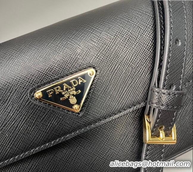 Top Quality Prada Saffiano leather mini-bag 1BD356 Black 2024