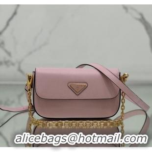 Unique Style Prada Saffiano leather mini-bag 1BD356 Pink 2024