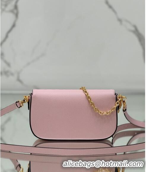 Unique Style Prada Saffiano leather mini-bag 1BD356 Pink 2024