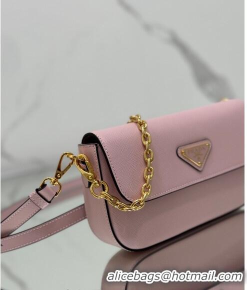 Unique Style Prada Saffiano leather mini-bag 1BD356 Pink 2024