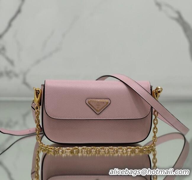 Unique Style Prada Saffiano leather mini-bag 1BD356 Pink 2024