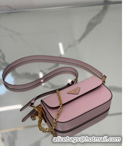 Unique Style Prada Saffiano leather mini-bag 1BD356 Pink 2024