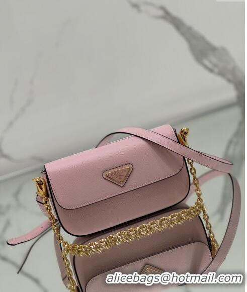 Unique Style Prada Saffiano leather mini-bag 1BD356 Pink 2024