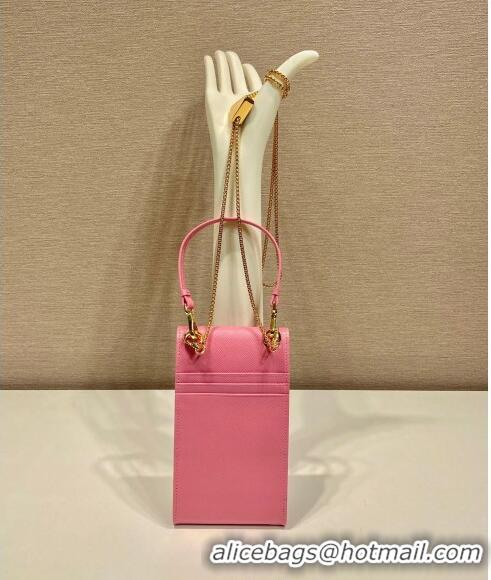 Reasonable Price Prada Saffiano leather mini-bag 1BP050 Pink 2023