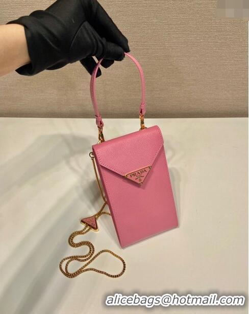 Reasonable Price Prada Saffiano leather mini-bag 1BP050 Pink 2023